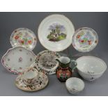 A group of mostly early nineteenth century British ceramics, c. 1800-30. To include Masons, Newhall,