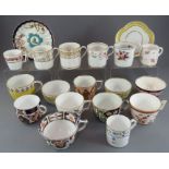 A group of mainly early nineteenth century Derby porcelain tea wares, c. 1800-65. To include: