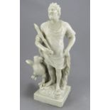 A late eighteenth century Staffordshire pearlware Ralph Wood figure of Jupiter, c. 1785. He is