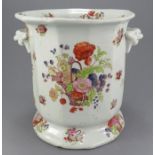 An early nineteenth century transfer-printed and hand-coloured Masons wine cooler c. 1825. It is