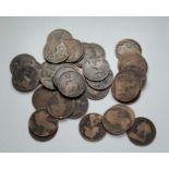 One bag of Queen Victoria pennys, dates including 1876/77/80 etc