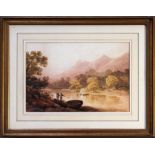 HR Callender, follower of Francis Nicholson. Loch Monteithe, Scotland. Watercolour, inscribed verso,