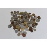 Large quantity of Foreign coins, some silver
