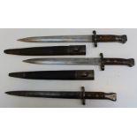 An early 20th century Lee Metford Highland Light Infantry bayonet together with two other Lee