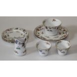 An early 20th century Royal Worcester tea service, comprising twelve tea cups, eleven saucers,