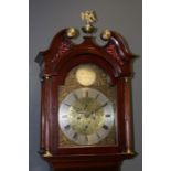 Robert Green, Edinburgh. Eight day longcase clock with 12'' steel arch brass dial with silvered boss