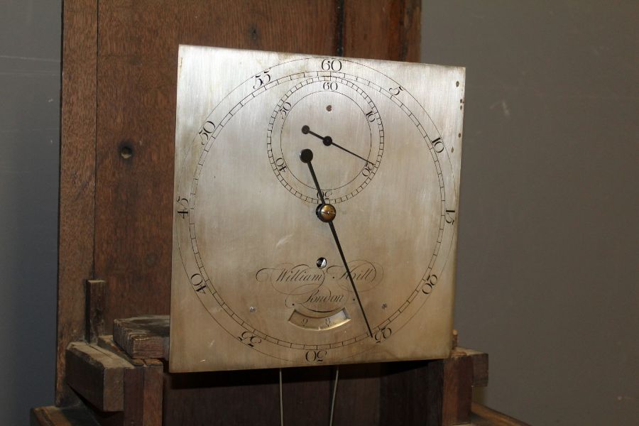 William Hill, London Regulator clock of small proportions. With eight day single train movement. - Image 6 of 9