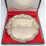 A Modern silver limited edition salver commemorating the Royal Wedding of Lady Diana Spencer to H.