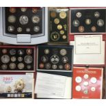 Royal Mint Proof year sets for 1988, 1997, 2001 (in limited edition presentation case) and 2005 with