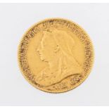 A Victorian gold half sovereign, dated 1893, 3.9 grams