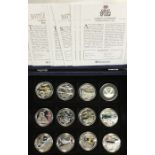 Collection of 11 Sterling Silver Battle of Britain Coins minted for Jersey, Guernsey and the Cook
