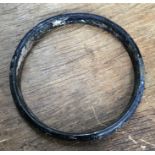 Rare Roman funeral offering blue glass Bangle, North African. Approximately 8cm diameter & 8mm