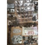 Collection of British Coins and quantity of World Banknotes and Coins, includes Pre 20 & Pre 47