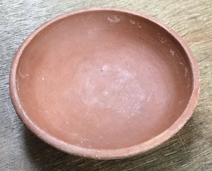 Late Roman North African Grave Offering Small Samian Bowl. Approximately 12.5cm diameter and 3cm