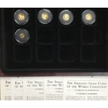 Smallest Gold Coins of the World Collection, includes 1989 Isle of Man 24ct 1/25oz Persian Cat, Niue