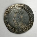 Elizabeth I Shilling mint mark woolpack (1594-6), 5.8g 31mm.