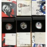 Three Royal Mint Limited Edition One Ounce Fine Silver Coins In Original Case with Certificate of