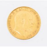 An Edward VII gold half sovereign, dated 1909, 4 grams