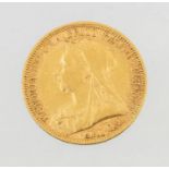 A Victorian gold sovereign, dated 1894, 8 grams