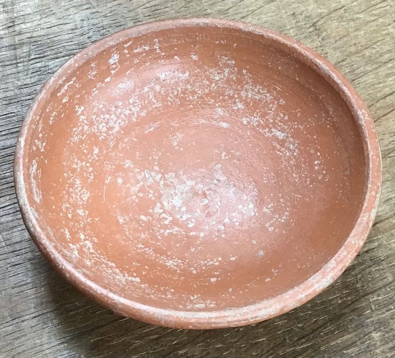 Late Roman North African Grave Offering Small Samian Bowl. Approximately 12cm diameter and 3cm