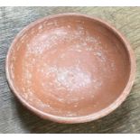 Late Roman North African Grave Offering Small Samian Bowl. Approximately 12cm diameter and 3cm