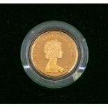 An Elizabeth II proof gold sovereign, dated 1980, in original perspex case and fitted box