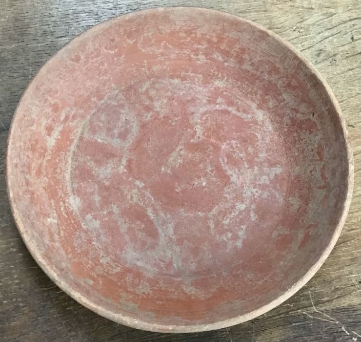 Late Roman North African Grave Offering Samian Bowl. Approximately 20.5cm diameter and 4cm tall.