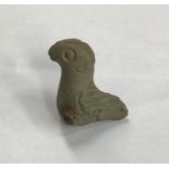 Anglo Saxon Zoomorphic bird finial, possibly from helmet. Approximately 3cm.