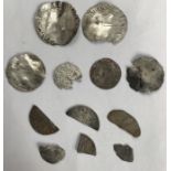 Collection of medieval hammered coins (metal detector found) includes Mary Groat, Elizabeth I