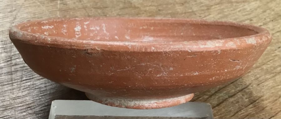 Late Roman North African Grave Offering Small Samian Bowl. Approximately 12cm diameter and 3cm - Image 2 of 3