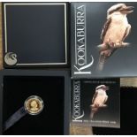 Australian Perth Mint 99.99 Gold Quarter Ounce Kookaburra In Original Case with Certificate of