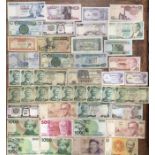 Large collection of Middle East Nations Banknotes of approximately 51 in collectors folder, see