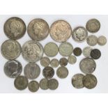 Collection of World Silver coins.