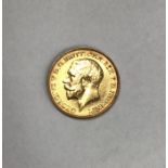 George V 1911 Half Sovereign (ex mount)