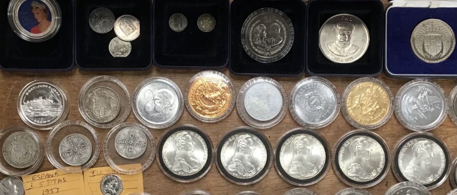 Coin collection of British and World coins includes 5 Austria silver M.Theresia S.F Restrike trade - Image 2 of 4