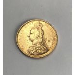 Victorian jubilee head 1892 Sovereign.