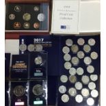 Change Checker coins with Royal Mint 1995 Proof year set with 28 Beatrix Potter 50p’s and other