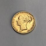 Victorian Young Head 1876 Sovereign.