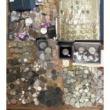 Large collection of British and World coins includes approximately 1610g of Pre 47 silver (1.6kg)