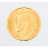 An George V gold half sovereign, dated 1914, 4 grams