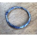Rare Roman funeral offering blue glass Bangle, North African. Approximately 5cm diameter & 5mm