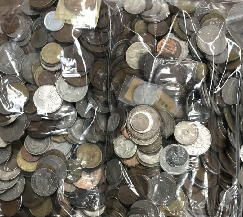 Very Large collection of World Coins with British Coins. includes a quantity of world Silver, - Image 5 of 6