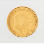 An Edward VII gold half sovereign, dated 1908, 4 grams