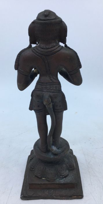 A 20th century Indian bronze figure of Hanuman standing, height 17.7cm - Image 4 of 5