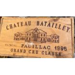 A case of Chateau Batailley 1986