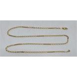 An 18ct. gold chain, length 60cm. (12.9g)