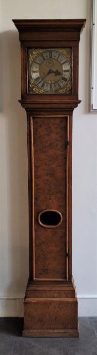 A Wiliiam & Mary William Bird (London) Longcase clock, bell strike, having silvered Roman numeral