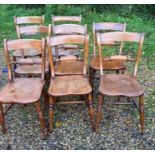 A set of 8 antique Kitchen chairs