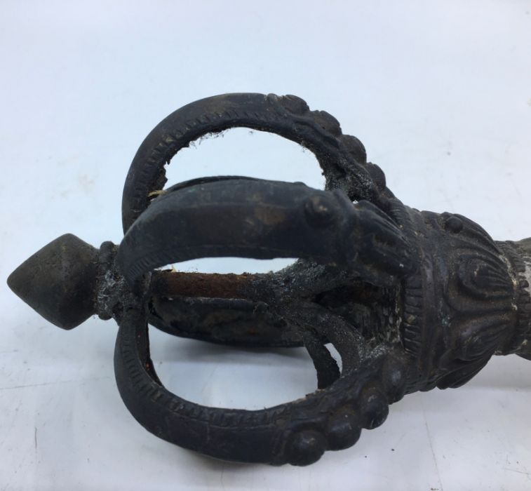 A 20th century mixed metal Vajra, length 25cm. - Image 3 of 3