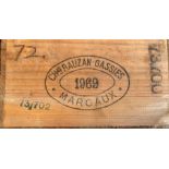 A case of Chateau Gassiest 1969 Margaux